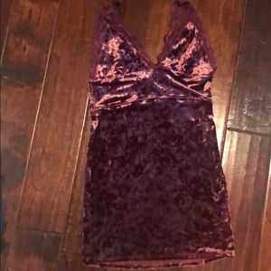 Free people velvet bodycon mini dress